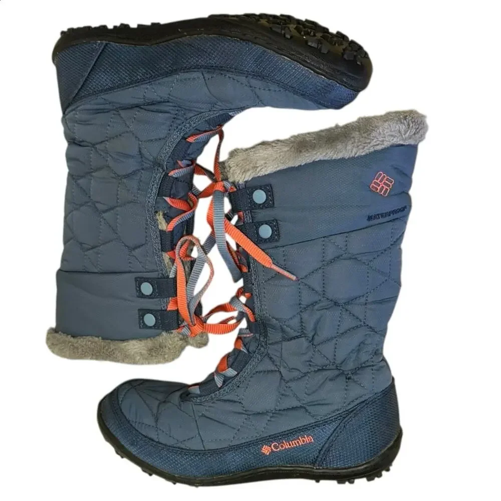 Columbia Omni Grip Waterproof Blue & Gray Winter Snow Boots‎